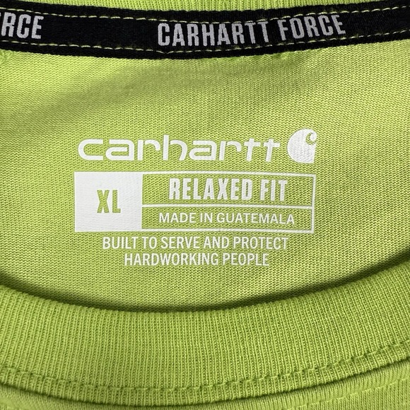 Carhartt Force T Shirt Men XL Short Sleeve NWT Relaxed Fit Midweight Green - Picture 3 of 16